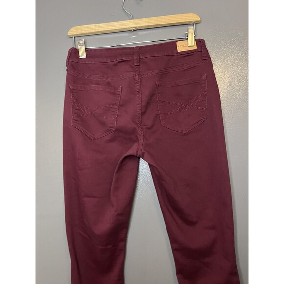 Aeropostale Jeggings Womens 6 Burgundy High Waisted Skinny Stretch Jeans Pants - Picture 5 of 9